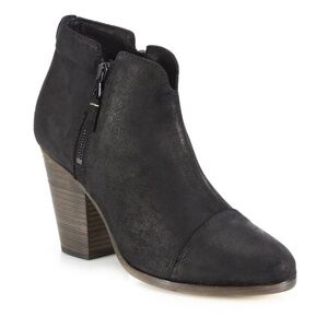 RAG & BONE Margot Waxed Suede Zip Booties Black